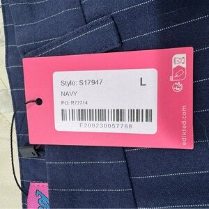 Edikted Navy Striped Men's Blazer